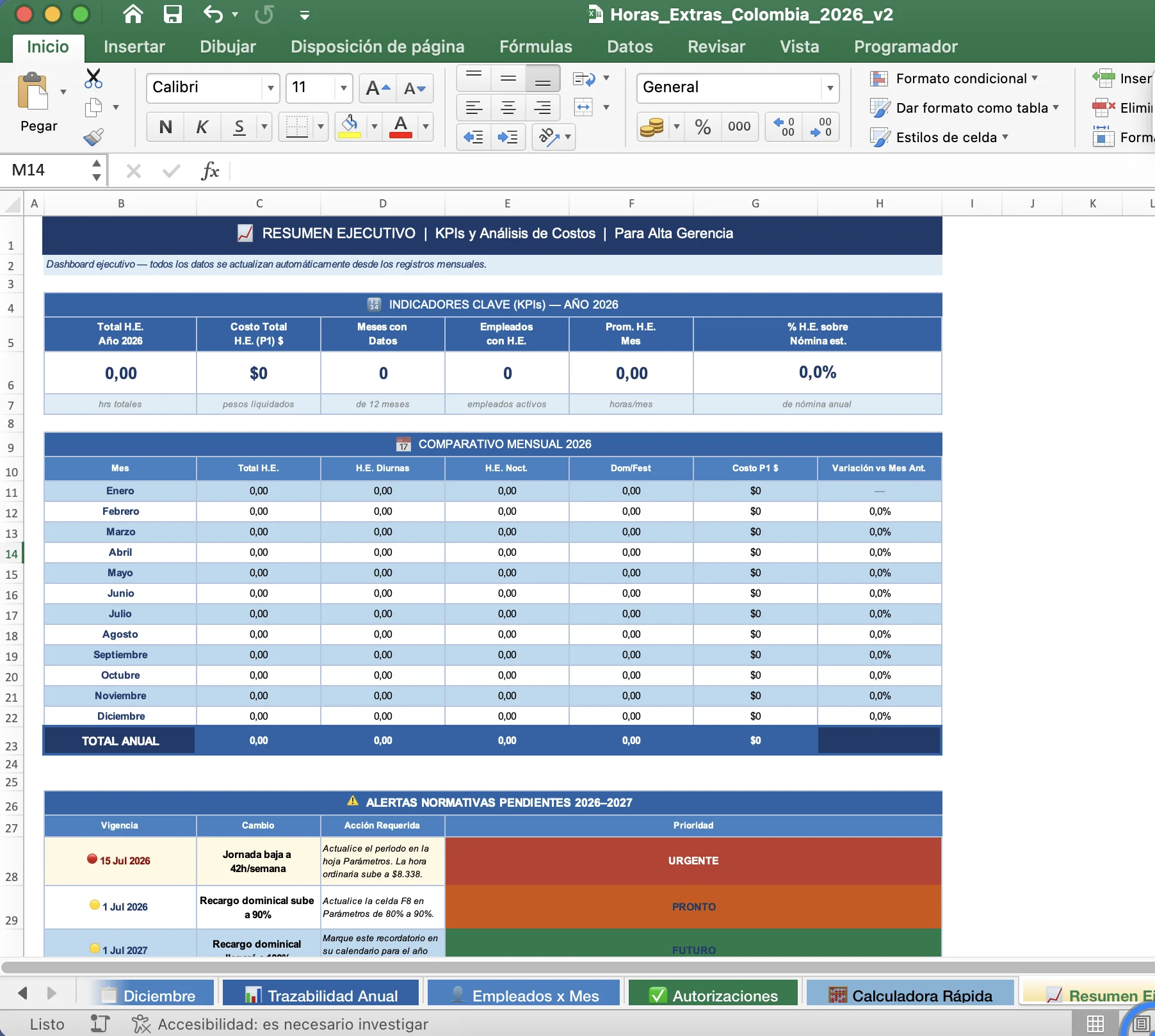 horas extras y recargo